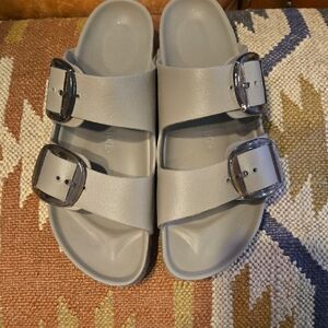 Birkenstock Gray/taupe Sandals with Buckles